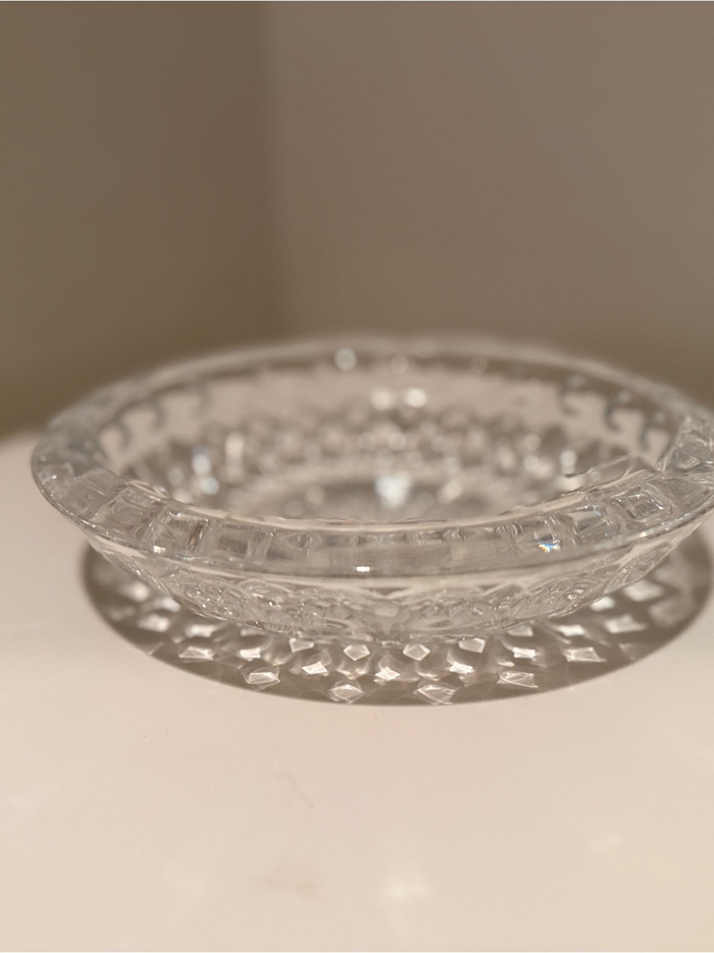 Vintage Princess House Royal Highlights Lead Crystal 7" Ashtray / Dish